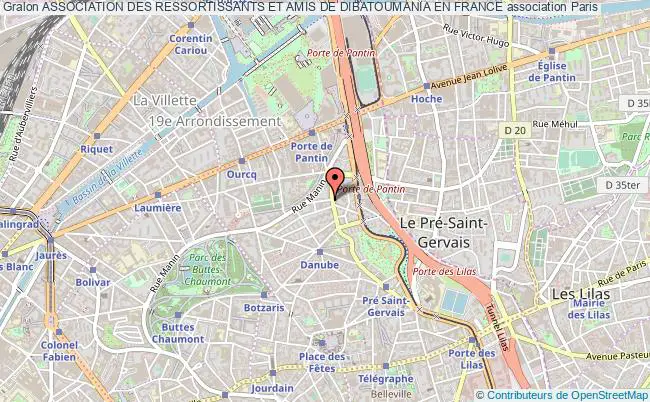 plan association Association Des Ressortissants Et Amis De Dibatoumania En France Paris