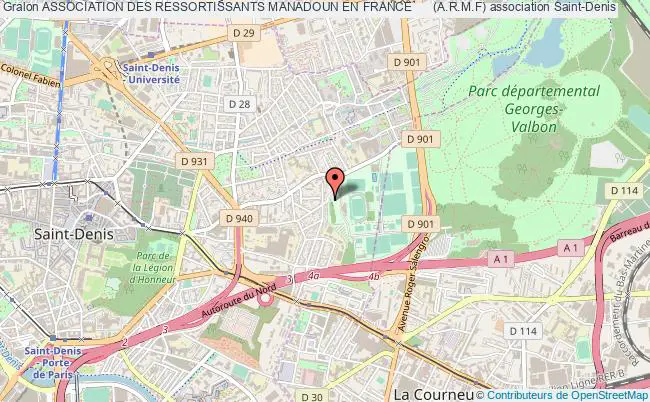 plan association Association Des Ressortissants Manadoun En France      (a.r.m.f) Saint-Denis