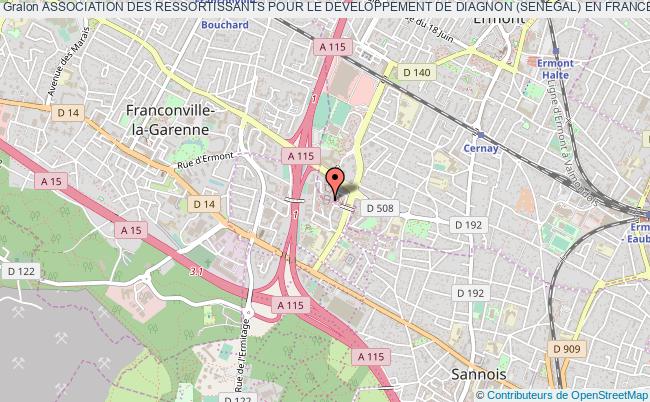 plan association Association Des Ressortissants Pour Le Developpement De Diagnon (senegal) En France Sannois