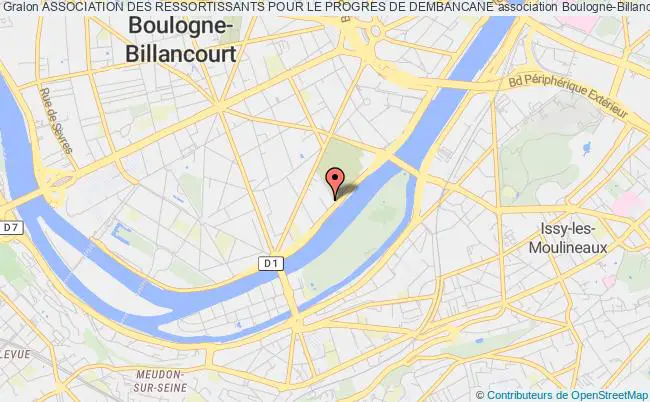 plan association Association Des Ressortissants Pour Le Progres De Dembancane Boulogne-Billancourt