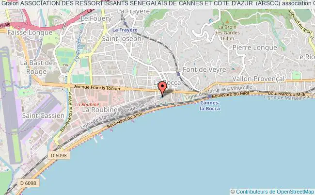 plan association Association Des Ressortissants Senegalais De Cannes Et Cote D'azur  (arscc) Cannes-la-Bocca