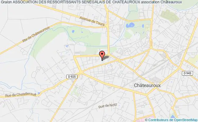 plan association Association Des Ressortissants Senegalais De Chateauroux Châteauroux