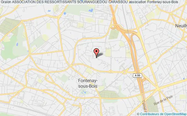 plan association Association Des Ressortissants Souranguedou Carassou Fontenay-sous-Bois