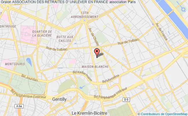 plan association Association Des Retraites D' Unilever En France Paris