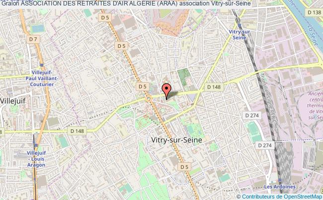 plan association Association Des Retraites D'air Algerie (araa) Vitry-sur-Seine