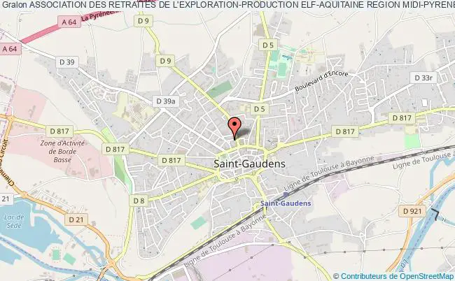 plan association Association Des Retraites De L'exploration-production Elf-aquitaine Region Midi-pyrenees Saint-Gaudens