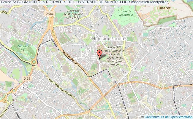 plan association Association Des Retraites De L Universite De Montpellier Montpellier