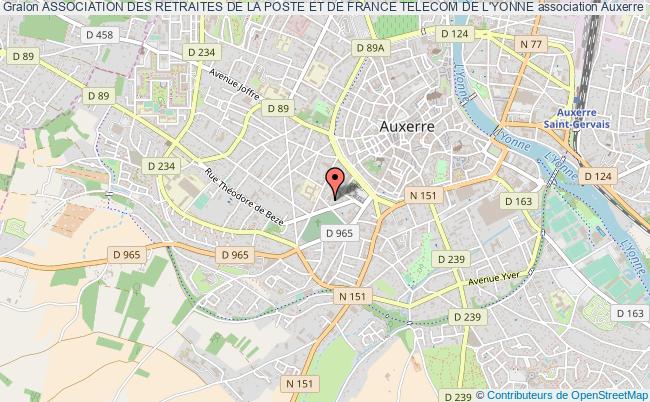 plan association Association Des Retraites De La Poste Et De France Telecom De L'yonne Auxerre
