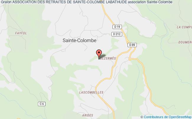 plan association Association Des Retraites De Sainte-colombe Labathude Sainte-Colombe
