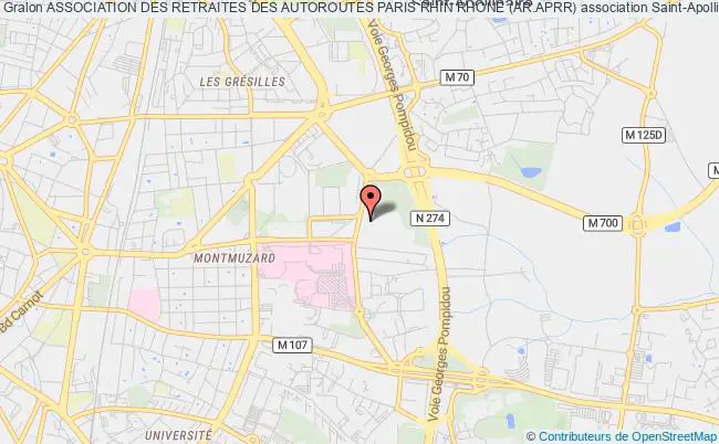 plan association Association Des Retraites Des Autoroutes Paris Rhin Rhone (ar.aprr) Saint-Apollinaire