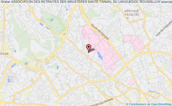 plan association Association Des Retraites Des Ministeres Sante Travail Du Languedoc Roussillon Montpellier