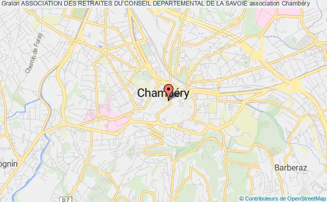 plan association Association Des Retraites Du Conseil Departemental De La Savoie Chambéry Cédex