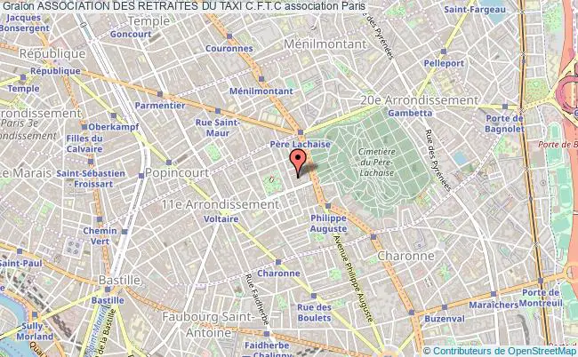 plan association Association Des Retraites Du Taxi C.f.t.c Paris