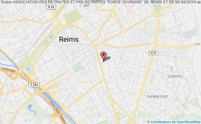 plan association Association Des Retraites Et Pre-retraites "force Ouvriere" De Reims Et De Sa Region Reims