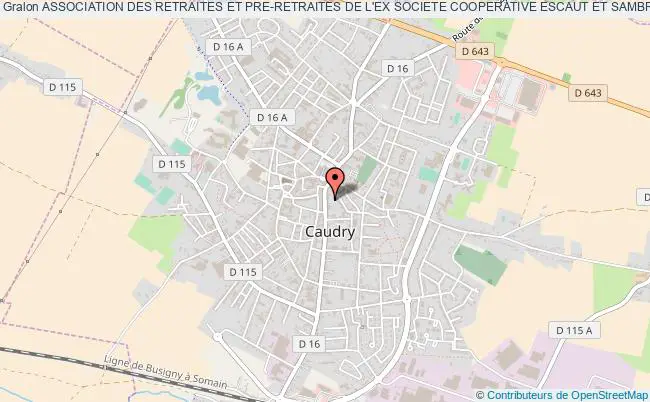 plan association Association Des Retraites Et Pre-retraites De L'ex Societe Cooperative Escaut Et Sambre De Caudry Caudry