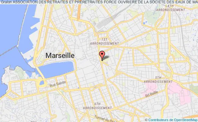 plan association Association Des Retraites Et Preretraites Force Ouvriere De La Societe Des Eaux De Marseille Marseille