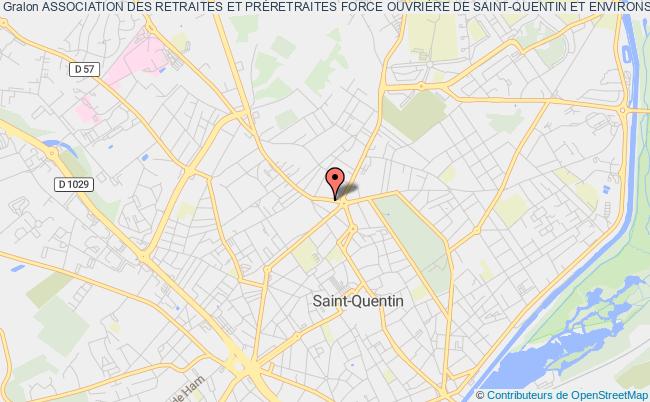 plan association Association Des Retraites Et PrÉretraites Force OuvriÈre De Saint-quentin Et Environs Saint-Quentin