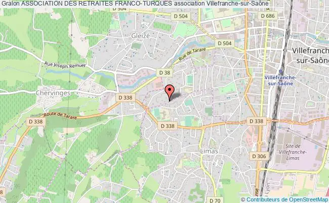 plan association Association Des Retraites Franco-turques Villefranche-sur-Saône