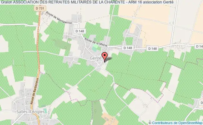 plan association Association Des Retraites Militaires De La Charente - Arm 16 Genté