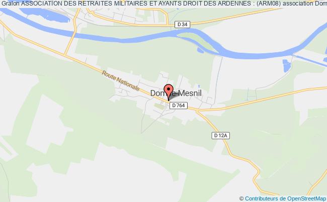 plan association Association Des Retraites Militaires Et Ayants Droit Des Ardennes : (arm08) Dom-le-Mesnil