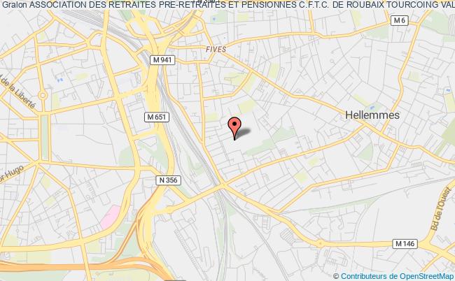 plan association Association Des Retraites Pre-retraites Et Pensionnes C.f.t.c. De Roubaix Tourcoing Vallee De La Lys Et Environs 