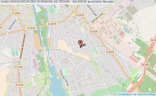 plan association Association Des Riverains De Gionne - Baudens Bourges