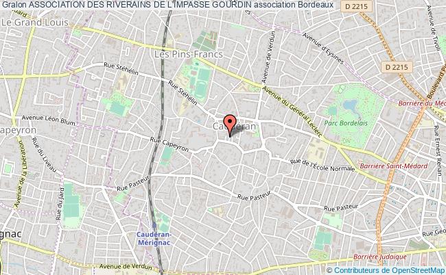 plan association Association Des Riverains De L'impasse Gourdin Bordeaux