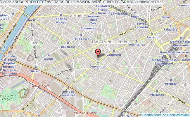 plan association Association Des Riverains De La Maison Saint Charles (armsc) Paris 15e