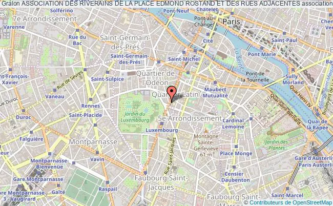 plan association Association Des Riverains De La Place Edmond Rostand Et Des Rues Adjacentes Paris