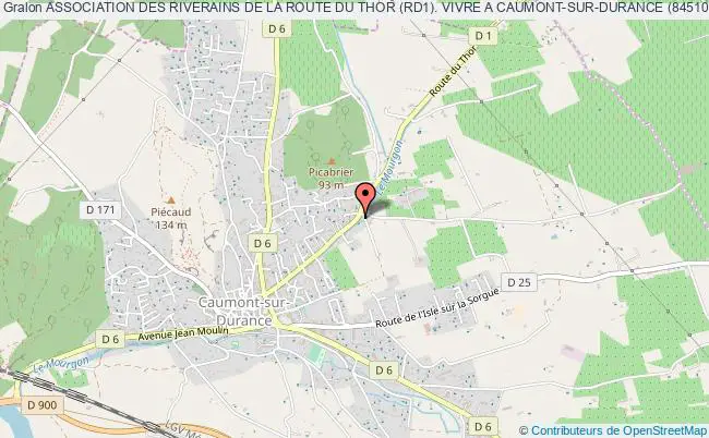plan association Association Des Riverains De La Route Du Thor (rd1). Vivre A Caumont-sur-durance (84510) Caumont-sur-Durance