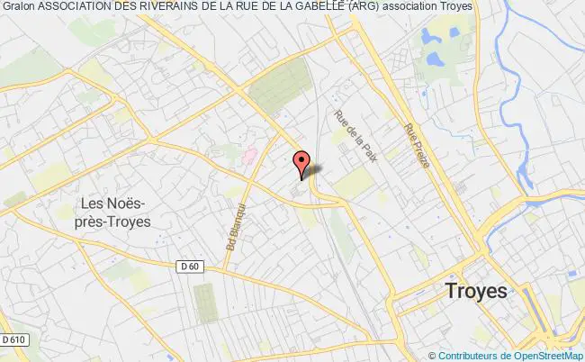 plan association Association Des Riverains De La Rue De La Gabelle (arg) Troyes