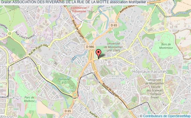 plan association Association Des Riverains De La Rue De La Motte Montpellier