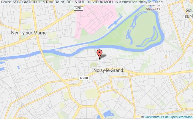 plan association Association Des Riverains De La Rue Du Vieux Moulin Noisy-le-Grand