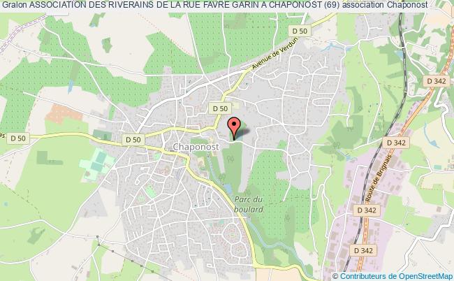 plan association Association Des Riverains De La Rue Favre Garin A Chaponost (69) Chaponost