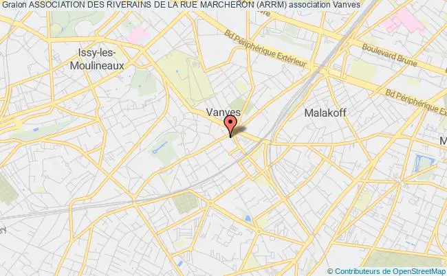 plan association Association Des Riverains De La Rue Marcheron (arrm) Vanves
