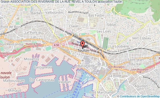 plan association Association Des Riverains De La Rue Revel A Toulon Toulon