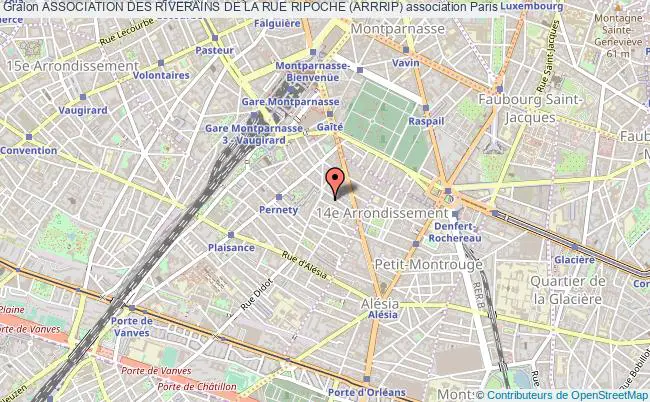 plan association Association Des Riverains De La Rue Ripoche (arrrip) Paris