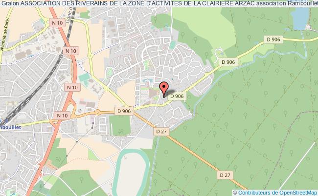 plan association Association Des Riverains De La Zone D'activites De La Clairiere Arzac Rambouillet