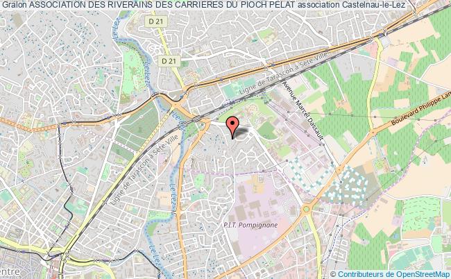 plan association Association Des Riverains Des Carrieres Du Pioch Pelat Castelnau-le-Lez