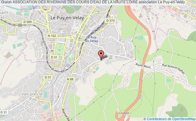 plan association Association Des Riverains Des Cours D'eau De La Haute Loire Le    Puy-en-Velay