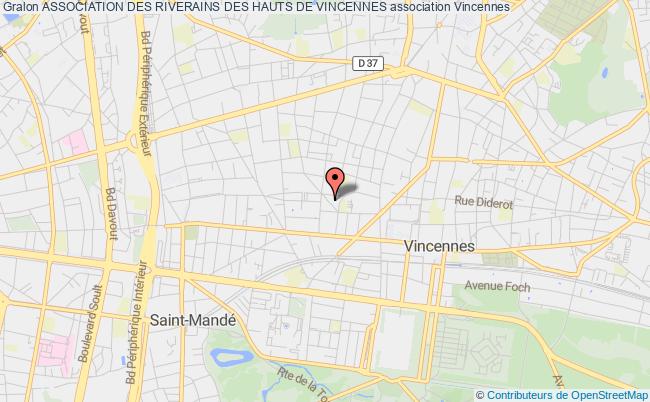 plan association Association Des Riverains Des Hauts De Vincennes Vincennes