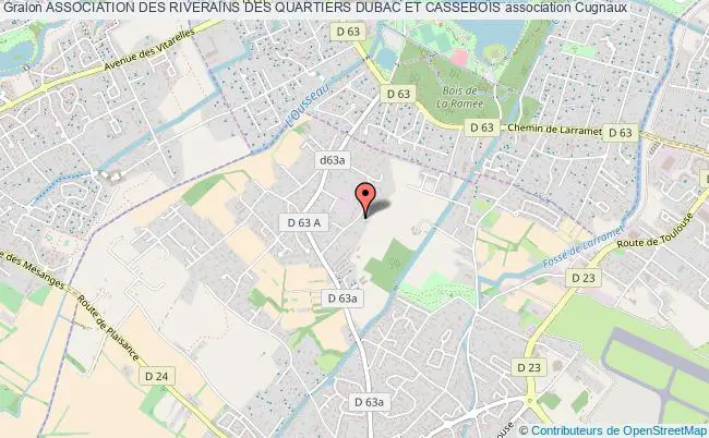 plan association Association Des Riverains Des Quartiers Dubac Et Cassebois Cugnaux