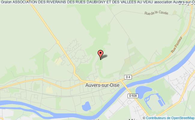 plan association Association Des Riverains Des Rues Daubigny Et Des Vallees Au Veau Auvers-sur-Oise