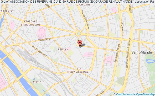 plan association Association Des Riverains Du 42-50 Rue De Picpus (ex Garage Renault Nation) Paris