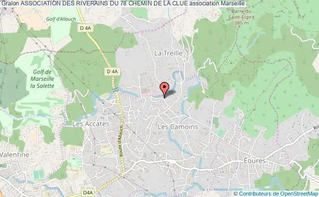plan association Association Des Riverains Du 78 Chemin De La Clue Marseille
