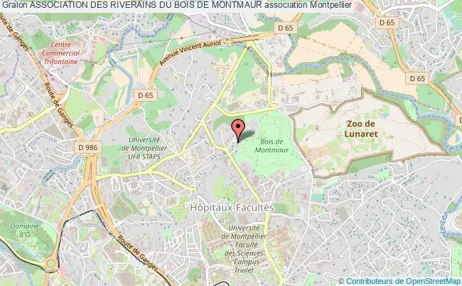 plan association Association Des Riverains Du Bois De Montmaur Montpellier