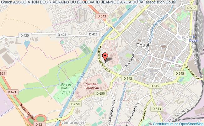 plan association Association Des Riverains Du Boulevard Jeanne D'arc A Douai Douai