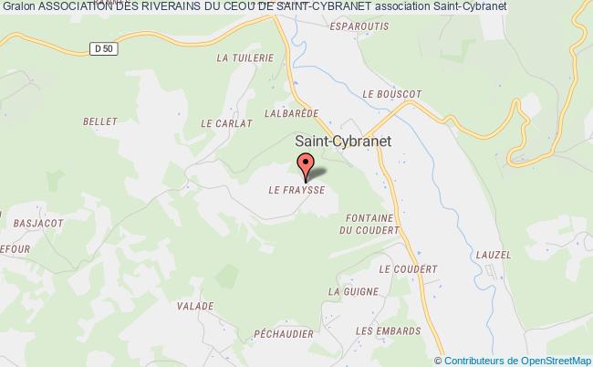 plan association Association Des Riverains Du Ceou De Saint-cybranet Saint-Cybranet