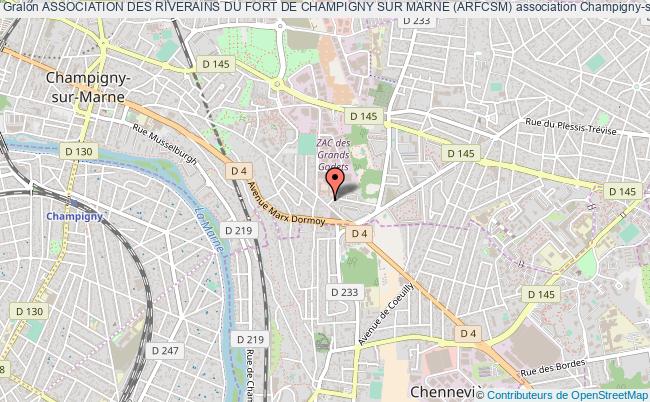 plan association Association Des Riverains Du Fort De Champigny Sur Marne (arfcsm) Champigny-sur-Marne