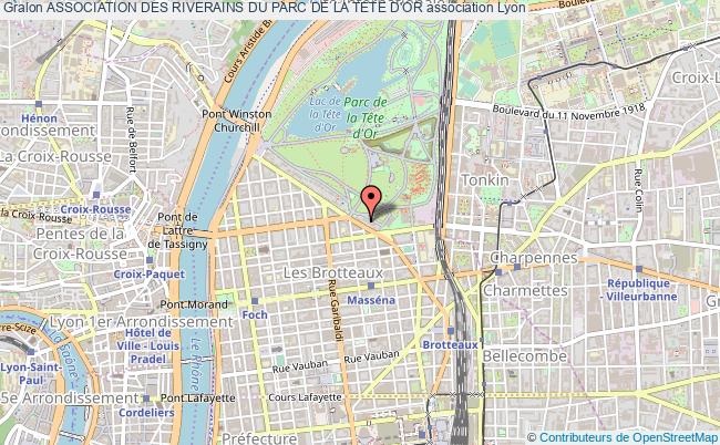 plan association Association Des Riverains Du Parc De La Tete D'or Lyon 6e Arrondissement